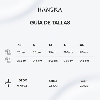 HANSKA Guantes desechables de nitrilo negros – Sin polvo – Desechar– Ambidextros – No estériles – Base de goma – Apto para ámbitos médicos, manipulación de alimentos (100, M)